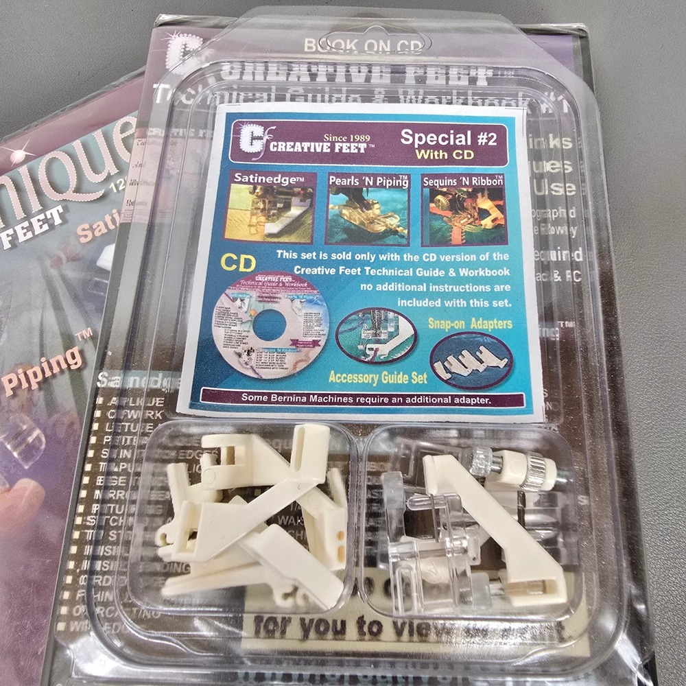 Creative Feet Special 2 Sewing Accessory W/ Snap-on Adapters & 2 DVD's Bernina - Picture 2 of 12